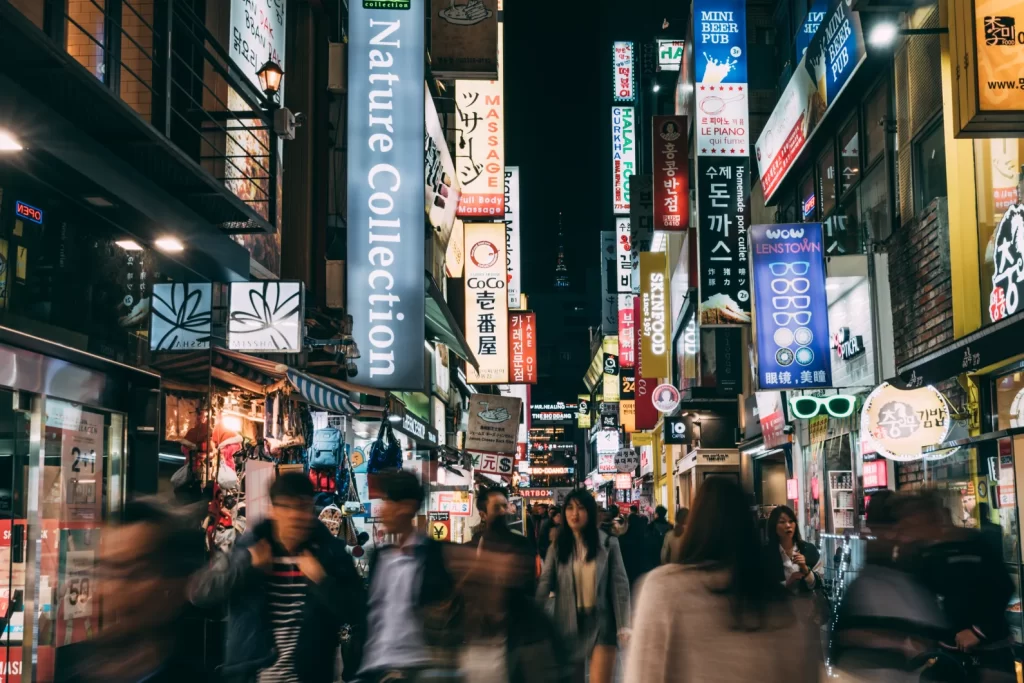 The nightlife of Hongdae Street
