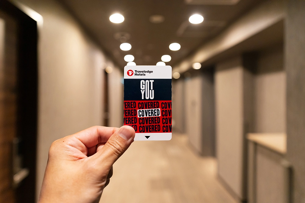 Travelodge Kyoto Kawaramachi Hotel key card stating "Got You Covered"