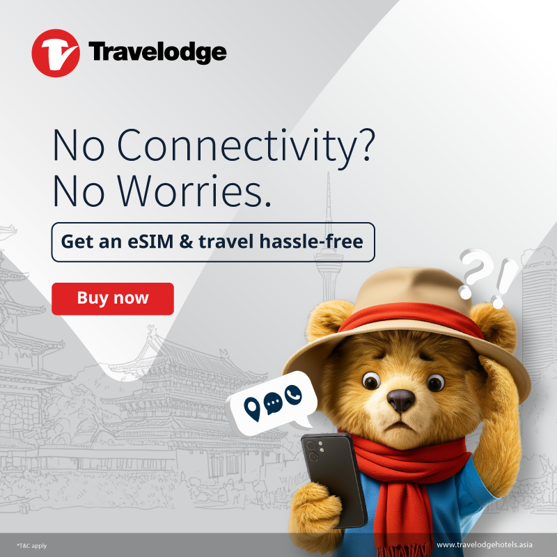 Travelodge hotels asia esim airalo
